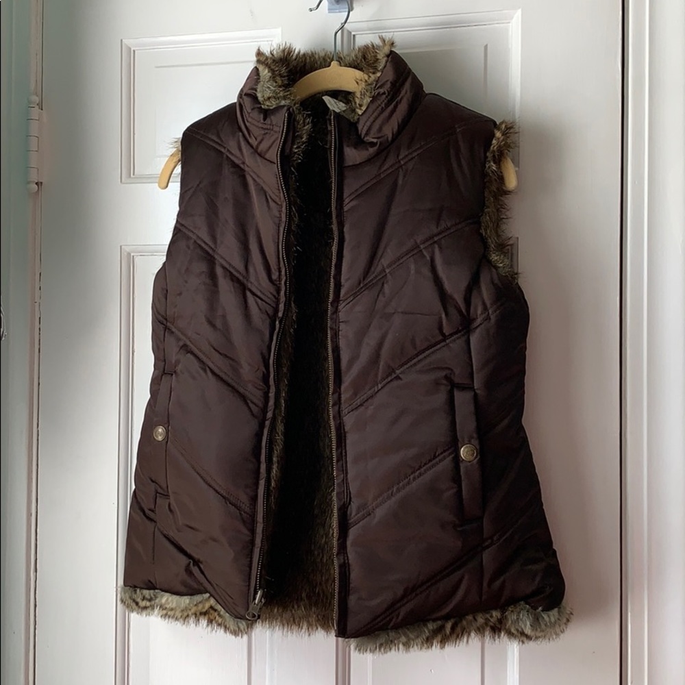 RARE Gap Kids Reversible Faux Fur Vest